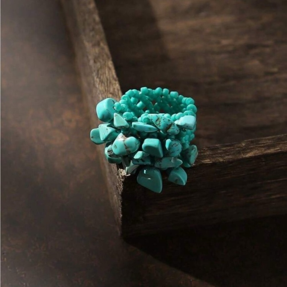 ✨NEW Turquoise Cluster Statement Ring - Picture 2 of 4
